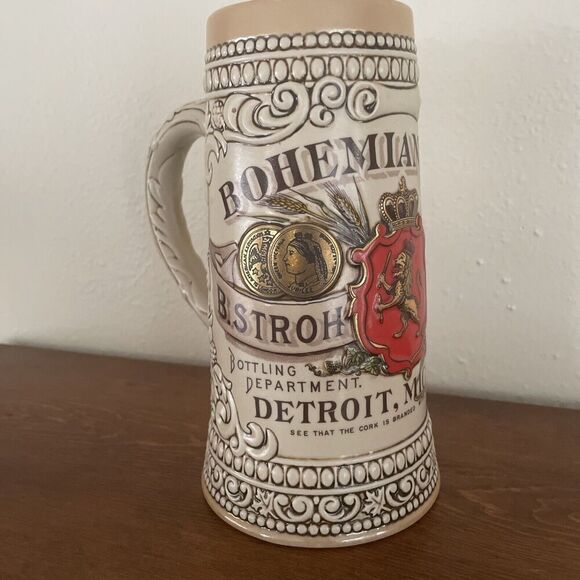 Vtg Stroh Brewing Beer Stein Bohemian Heritage IV Collector's Stein Boho #17018 - Picture 1 of 8